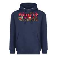 Navy Pucker Up Cowboy Valentine's Day Heavyweight Hoodie - FaDigitalArtStudio