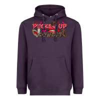 Plum Pucker Up Cowboy Valentine's Day Heavyweight Hoodie - FaDigitalArtStudio