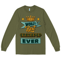 Army Green world's best grandpop ever Long Sleeve Tee - Jasminsmagicworld