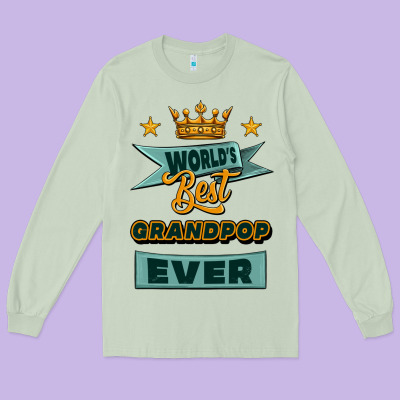World's Best Grandpop Ever Long Sleeve Tee Designed By Jasminsmagicworld