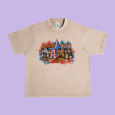 Patriotic Mama Urban Heavy Tee Designed By Bundleandbundleshop