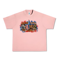 Salmon Patriotic Mama Urban Heavy Tee - BundleAndBundleShop