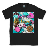 Black gym hair don't care clasp and water bottle with glitter seamless patte Classic Tee - BundleAndBundleShop