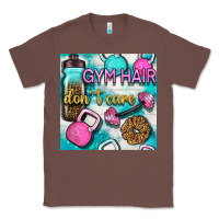 Chestnut gym hair don't care clasp and water bottle with glitter seamless patte Classic Tee - BundleAndBundleShop