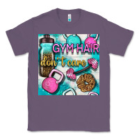 Lavender gym hair don't care clasp and water bottle with glitter seamless patte Classic Tee - BundleAndBundleShop
