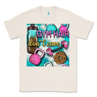 Natural gym hair don't care clasp and water bottle with glitter seamless patte Classic Tee - BundleAndBundleShop