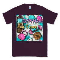 Plum gym hair don't care clasp and water bottle with glitter seamless patte Classic Tee - BundleAndBundleShop