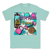 Seafoam gym hair don't care clasp and water bottle with glitter seamless patte Classic Tee - BundleAndBundleShop