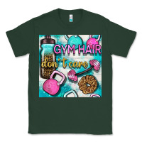 Sports Green gym hair don't care clasp and water bottle with glitter seamless patte Classic Tee - BundleAndBundleShop