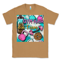 Toasted Coconut gym hair don't care clasp and water bottle with glitter seamless patte Classic Tee - BundleAndBundleShop