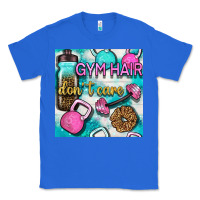 True Royal gym hair don't care clasp and water bottle with glitter seamless patte Classic Tee - BundleAndBundleShop