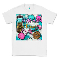 White gym hair don't care clasp and water bottle with glitter seamless patte Classic Tee - BundleAndBundleShop