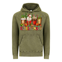 Vintage Olive Christmas Santa coffee cups current mood Vintage Hoodie - MaliasSmallBusiness