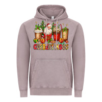 Vintage Zinc Christmas Santa coffee cups current mood Vintage Hoodie - MaliasSmallBusiness