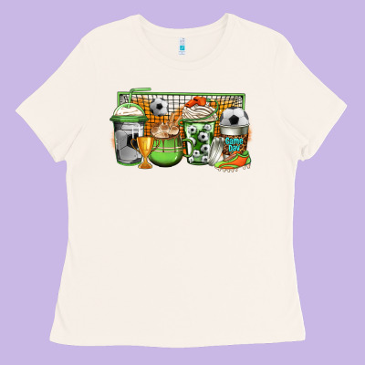 Soccer Coffee Ladies Tee Designed By Jasminsmagicworld