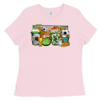 Bubblegum Pink soccer coffee Ladies Tee - Jasminsmagicworld