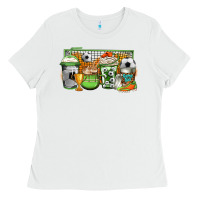 White soccer coffee Ladies Tee - Jasminsmagicworld