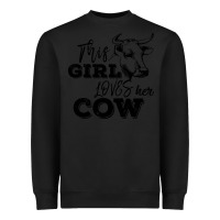 Black This Girl Loves Her Cow Heavyweight Sweatshirt - Bettercallsaul