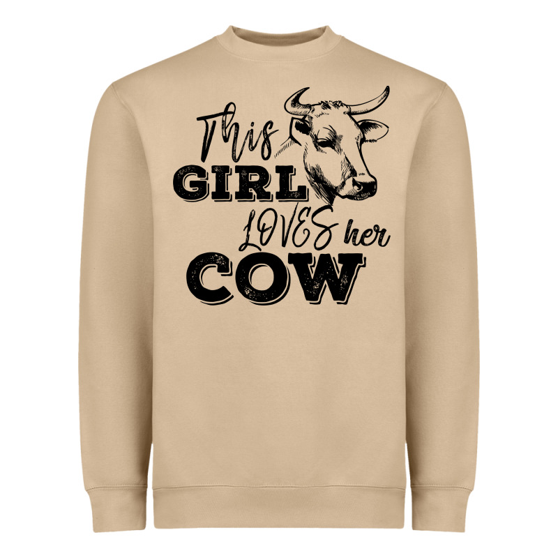 This Girl Loves Her Cow Heavyweight Sweatshirt by Bettercallsaul | Teevron
