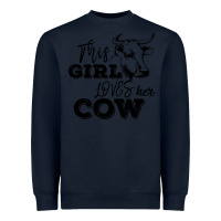 Navy This Girl Loves Her Cow Heavyweight Sweatshirt - Bettercallsaul