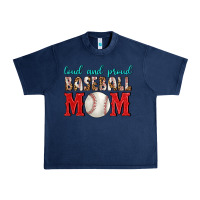 Navy Loud And Proud Baseball Mom Urban Heavy Tee - BundleAndBundleShop
