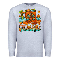 Heather Grey Thankful Thanksgiving Coffee Mug Premium Sweatshirt - FaDigitalArtStudio
