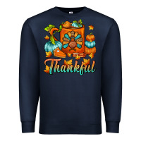Navy Thankful Thanksgiving Coffee Mug Premium Sweatshirt - FaDigitalArtStudio
