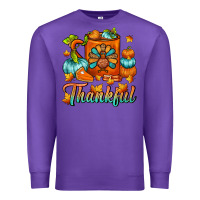 Purple Thankful Thanksgiving Coffee Mug Premium Sweatshirt - FaDigitalArtStudio
