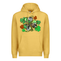 Antique Gold St. Patrick's Day shamrock leopard and cowhide Premium Hoodie - CowGirlArtShop