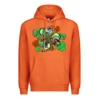 Carrot St. Patrick's Day shamrock leopard and cowhide Premium Hoodie - CowGirlArtShop