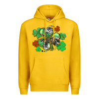 Lemon St. Patrick's Day shamrock leopard and cowhide Premium Hoodie - CowGirlArtShop