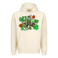 Tofu St. Patrick's Day shamrock leopard and cowhide Premium Hoodie - CowGirlArtShop