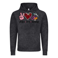 Vintage Black peace love nursing Vintage Hoodie - Jasminsmagicworld