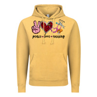 Vintage Mustard peace love nursing Vintage Hoodie - Jasminsmagicworld