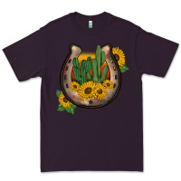 Plum western horseshoe sunflower cactus Premium Tee - BarkalooDesign