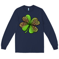 Navy leopard shamrock Long Sleeve Tee - Jasminsmagicworld