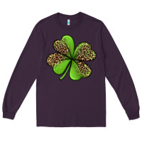 Plum leopard shamrock Long Sleeve Tee - Jasminsmagicworld