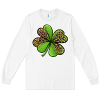 White leopard shamrock Long Sleeve Tee - Jasminsmagicworld