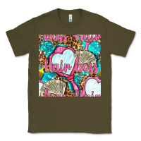 Army Green hair boss and hand mirror with money and leopard seamless pattern bbs Classic Tee - BundleAndBundleShop