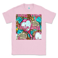 Bubblegum Pink hair boss and hand mirror with money and leopard seamless pattern bbs Classic Tee - BundleAndBundleShop
