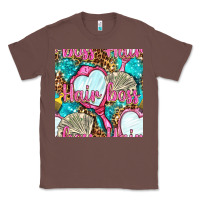 Chestnut hair boss and hand mirror with money and leopard seamless pattern bbs Classic Tee - BundleAndBundleShop