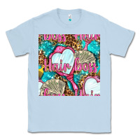 Dusty Blue hair boss and hand mirror with money and leopard seamless pattern bbs Classic Tee - BundleAndBundleShop