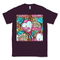 Plum hair boss and hand mirror with money and leopard seamless pattern bbs Classic Tee - BundleAndBundleShop