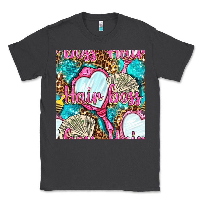 Hair Boss And Hand Mirror With Money And Leopard Seamless Pattern Bbs Classic Tee by BundleAndBundleShop | Teevron