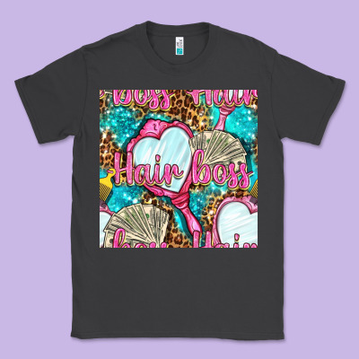Hair Boss And Hand Mirror With Money And Leopard Seamless Pattern Bbs Classic Tee Designed By Bundleandbundleshop