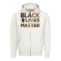 Oatmeal Heather black lives matter juneteenth Zipper Hoodie - CowGirlArtShop