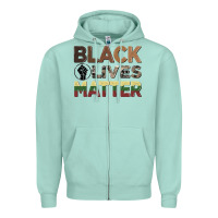 Seafoam black lives matter juneteenth Zipper Hoodie - CowGirlArtShop