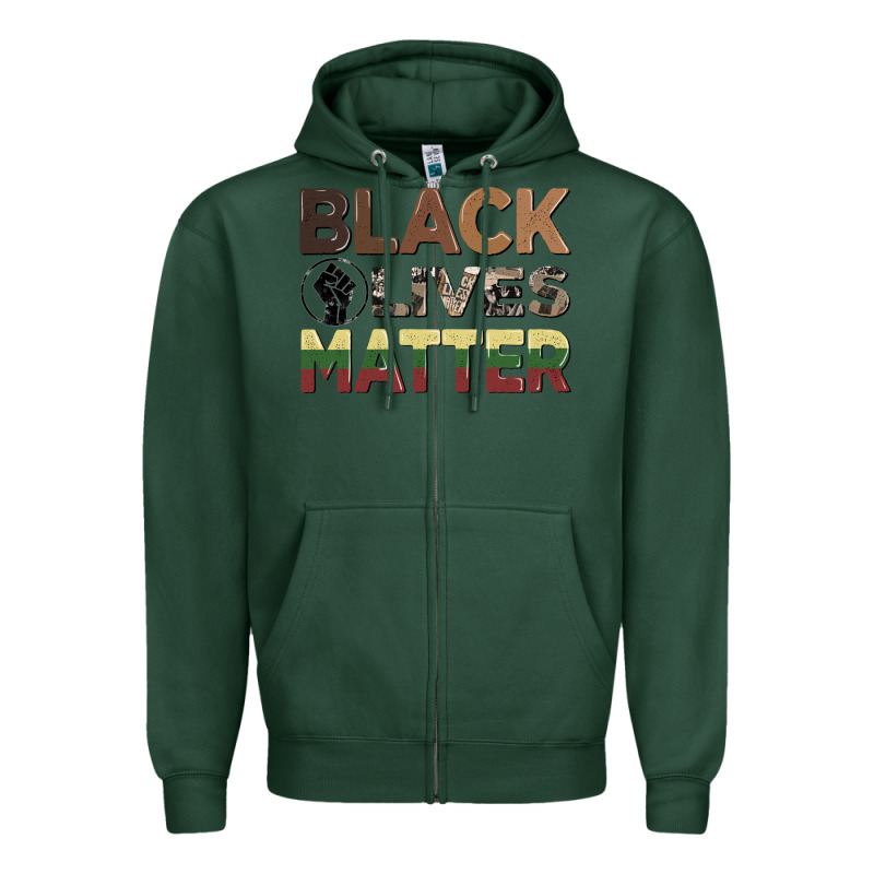 Black Lives Matter Juneteenth Zipper Hoodie by CowGirlArtShop | Teevron