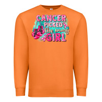 Carrot Cancer picked the wrong girl Breast Cancer Premium Sweatshirt - FaDigitalArtStudio