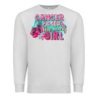 Dove Grey Cancer picked the wrong girl Breast Cancer Premium Sweatshirt - FaDigitalArtStudio